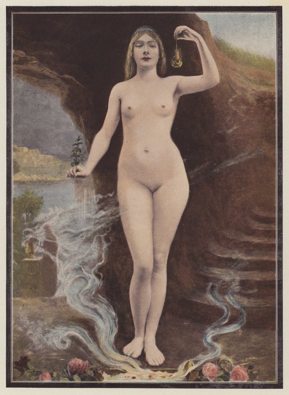 Modern Venus (färg litho) av European School