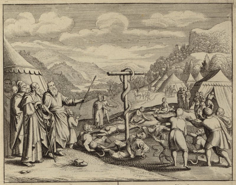 Moses och den frälse ormen (gravyr) av European School