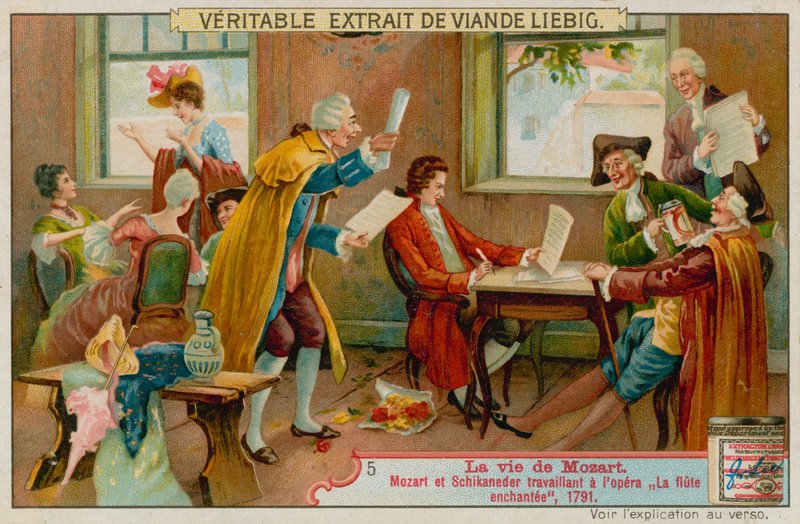 Mozart och Schikaneder arbetar med Trollflöjten av European School