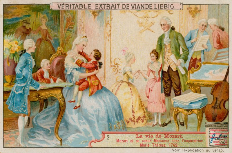 Mozart och hans syster Marianne med kejsarinnan Maria Theresa av European School