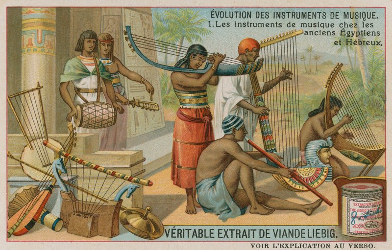 Musikinstrument från de antika egyptierna och hebréerna av European School
