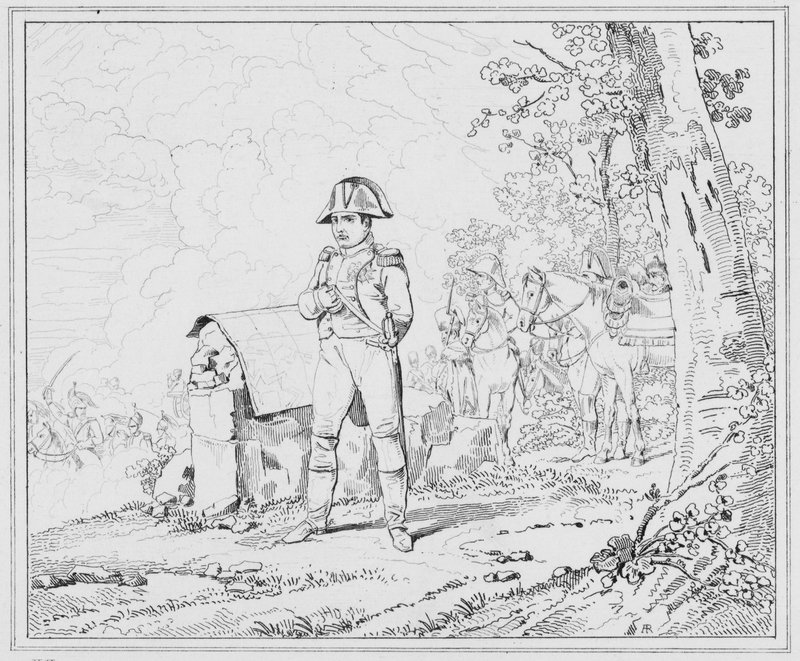 Napoleon: Napoleon a Charleroi, Napoleon i Charleroi (gravyr) av European School