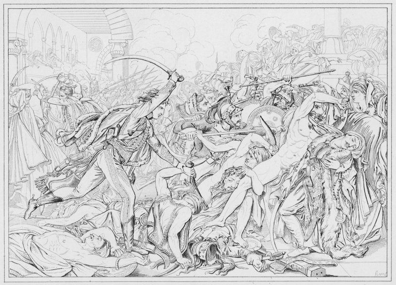 Napoleon: Revolte du Caire, Revolt of Cairo (gravyr) av European School