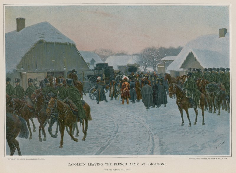 Napoleon lämnar den franska armén vid Smorgoni av European School