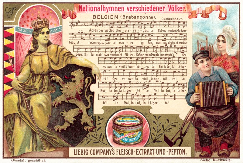 Belgiens nationalsång (chromolitho) av European School