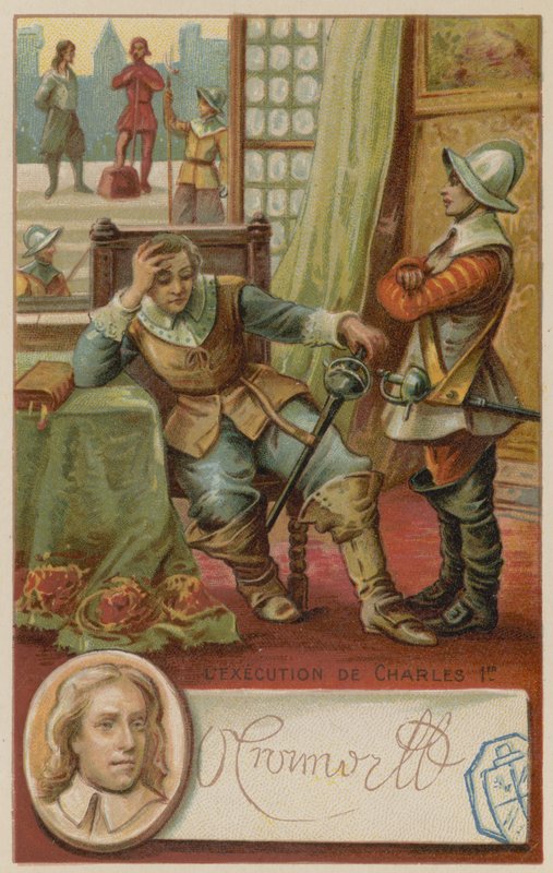 Oliver Cromwell och avrättningen av Charles I, 1649 av European School