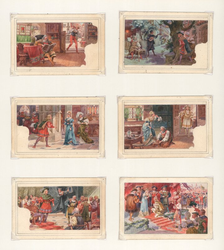 Originalkonstverk för en uppsättning Liebig-kort: Wagner, Die Meistersinger (gouache på papper) av European School