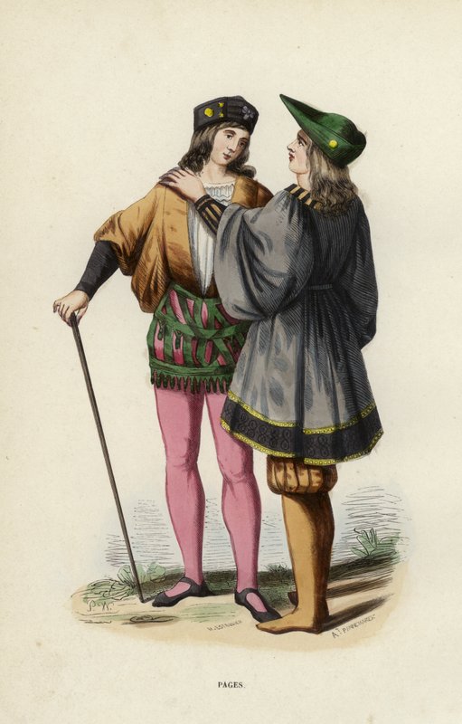 Sidor (färgad gravyr) av European School