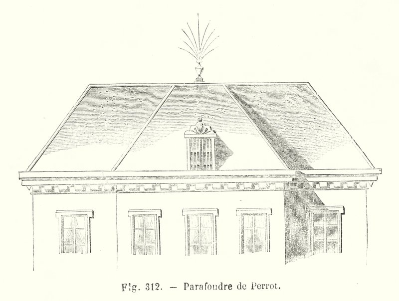 Perrot blixtavledare (gravyr) av European School