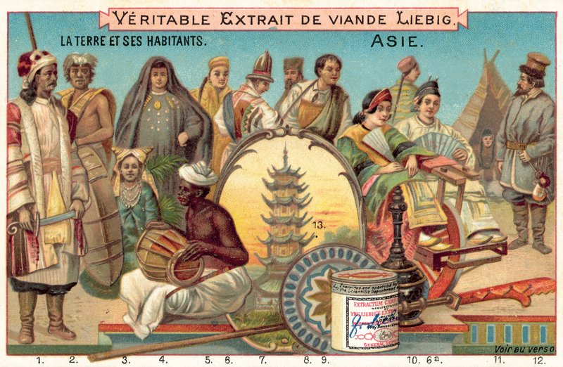 Asiens folk (chromolitho) av European School