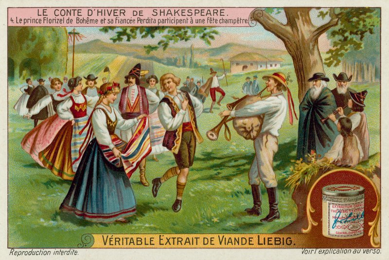Perdita och Prince Florizel dansar på en festival av European School