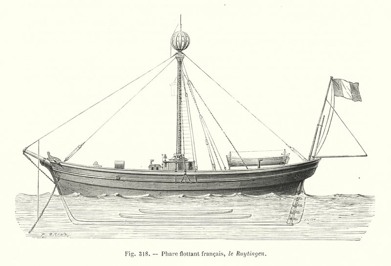 Fransk flytande fyr, Le Ruytingen (gravyr) av European School
