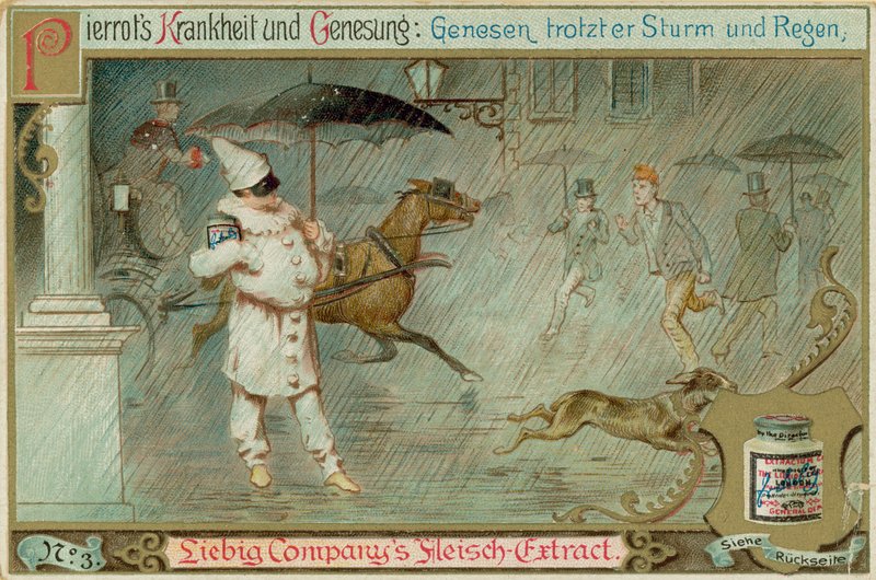Pjerrot i regnet (chromolitho) av European School