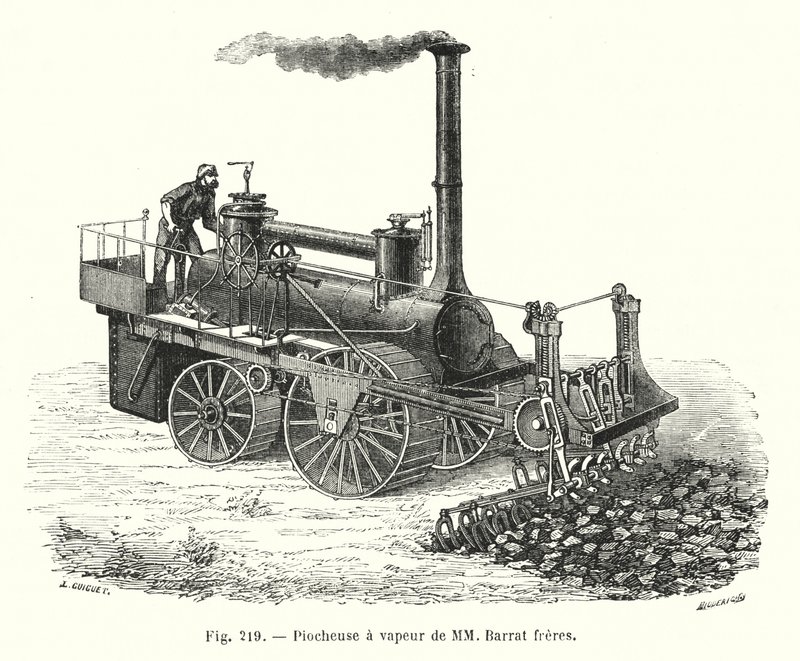 Steam pickaxe av MM Barrat brothers (gravyr) av European School