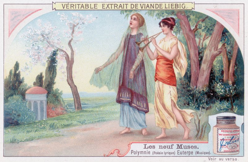 Polyhymnia (lyrisk poesi) och Euterpe (musik) av European School