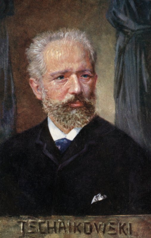 Pyotr Ilyich Tchaikovsky, rysk kompositör (färglitografi) av European School