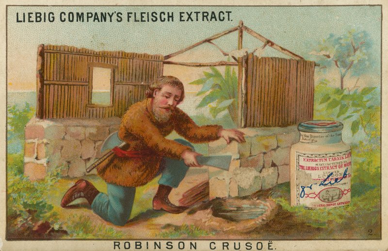 Robinson Crusoe, Byggandet av kojan av European School