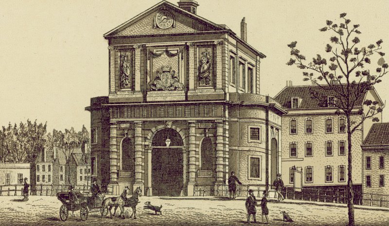 Rotterdam: Delftsche Poort (litografi) av European School