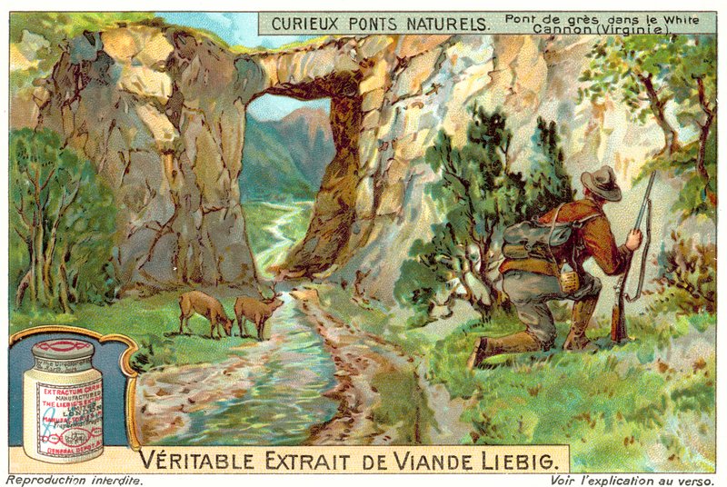 Sandstensbro i White Canyon, Virginia (chromolitho) av European School
