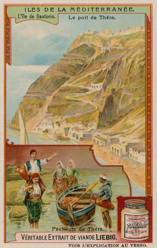 Santorini: Thiras hamn och fiskare av European School
