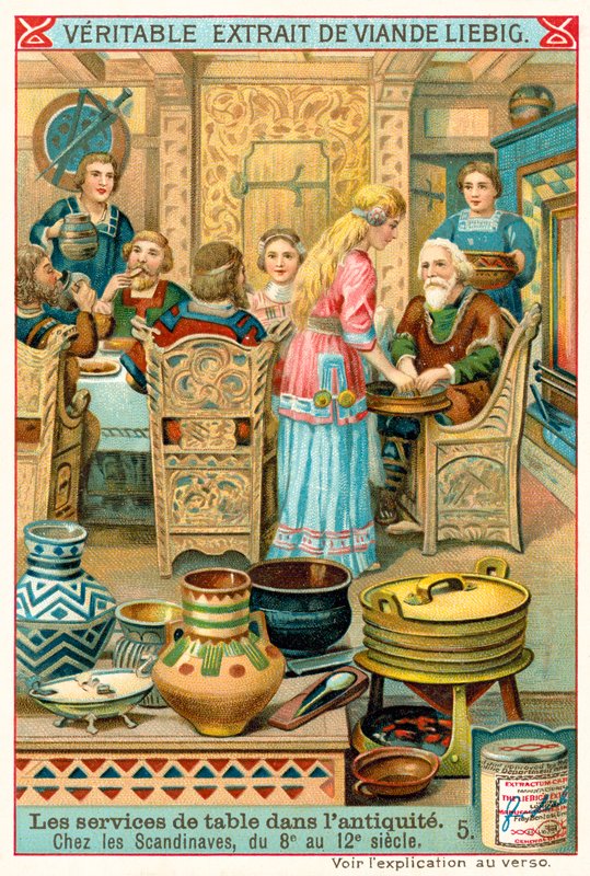 Skandinavisk servis, 8-1100-tal (chromolitho) av European School