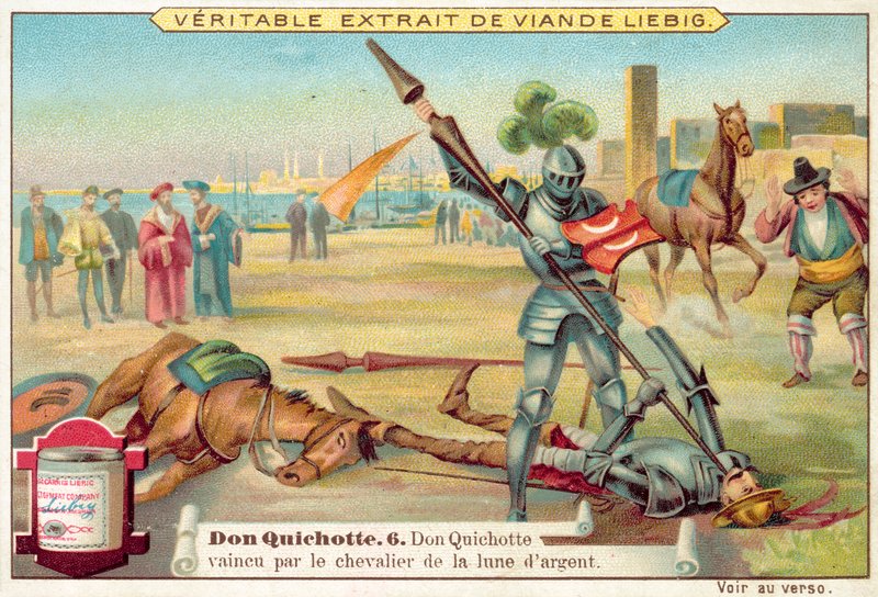 Scen från Don Quijote (chromolitho) av European School