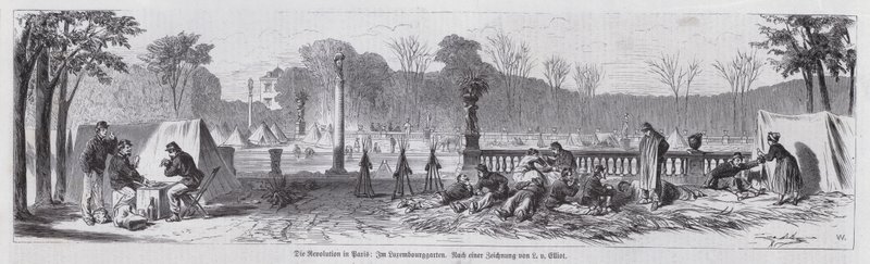 Scen i Jardin du Luxembourg under Pariskommunen av European School