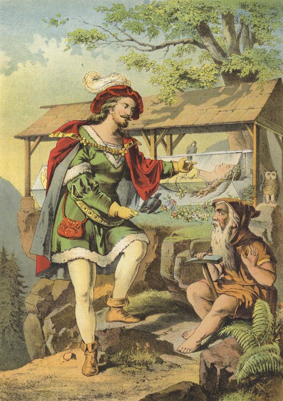 Snövit (färg litho) av European School