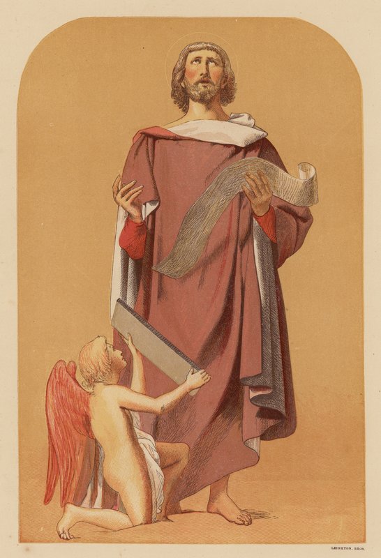 St Matthew (färglitografi) av European School