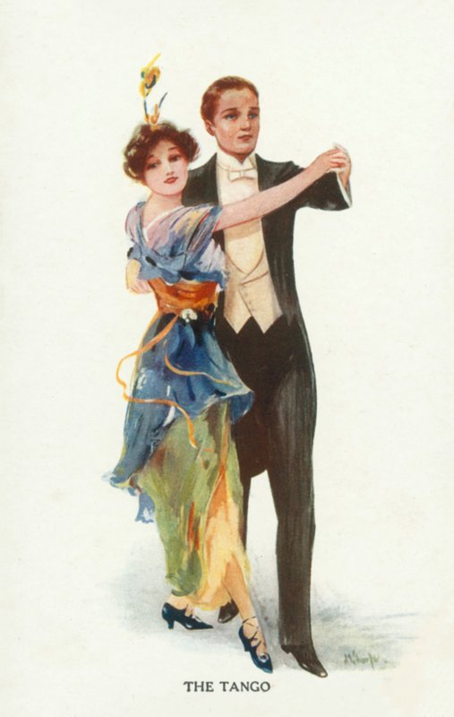 Tango (färglitografi) av European School