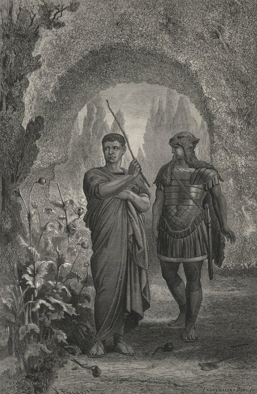 Tarquin den suveräne och Sextus sändebud (gravyr) av European School