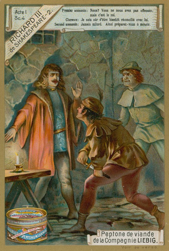 Hertigen av Clarence och hans lönnmördare, akt I, scen IV från 