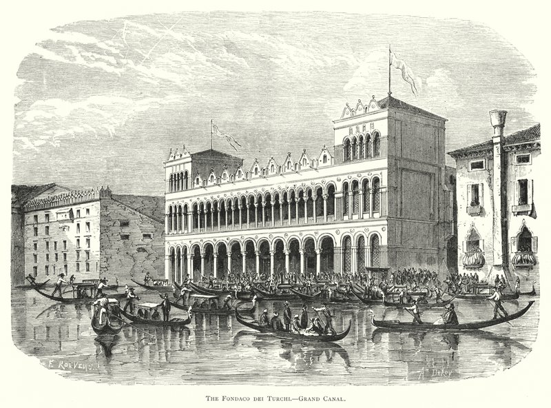 Fondaco dei Turchi, Canal Grande (gravyr) av European School