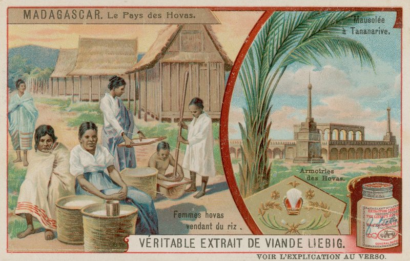 The Land of the Hova: Kvinnor som säljer ris, mausoleet i Antananarivo och Hovas vapen av European School