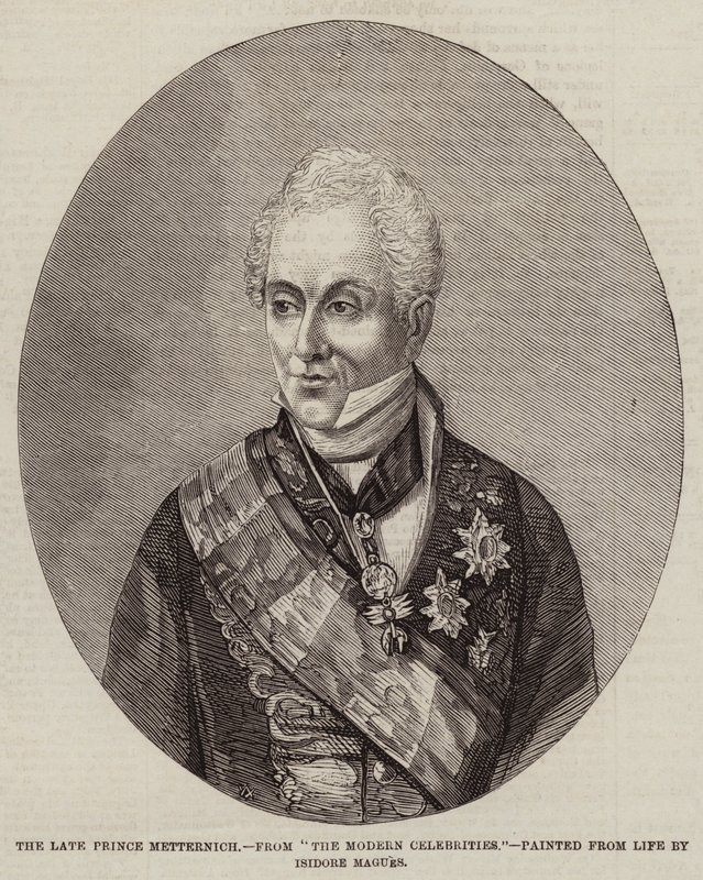 Den sene prinsen Metternich (gravyr) av European School