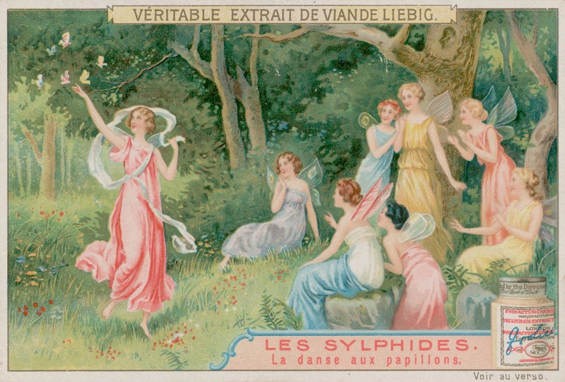 Sylferna dansar med fjärilar av European School
