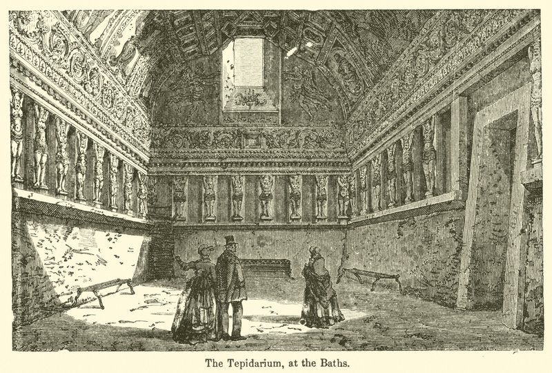 Tepidarium, vid baden (gravyr) av European School