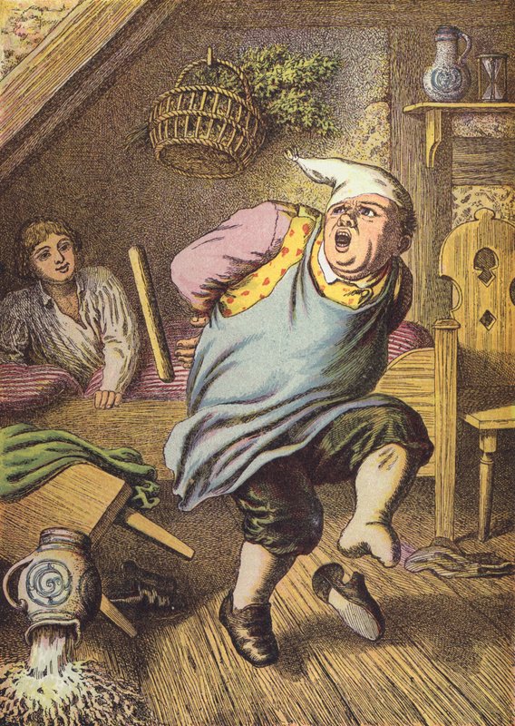De tre bröderna (färg litho) av European School