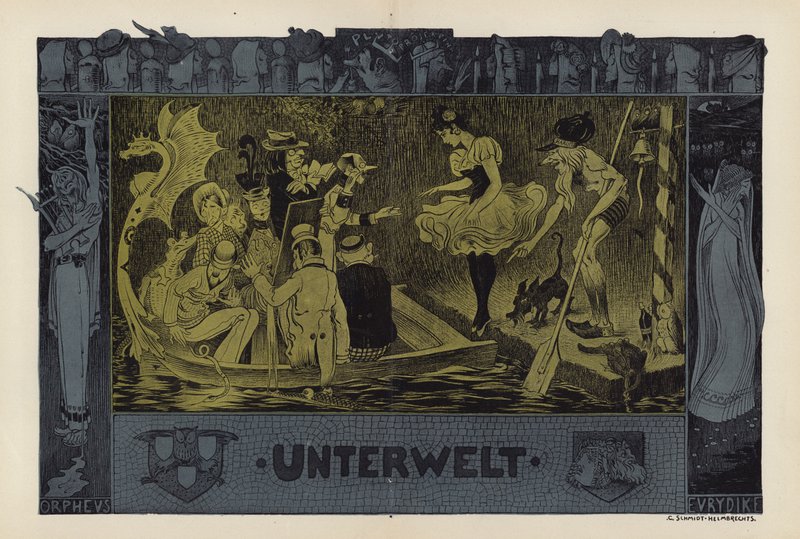 Underjorden (färg litho) av European School