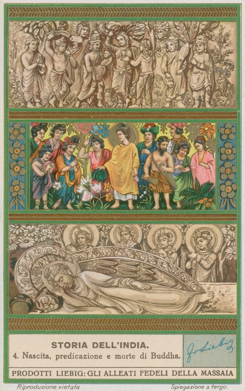 Buddhas födelse, predikan och död av European School