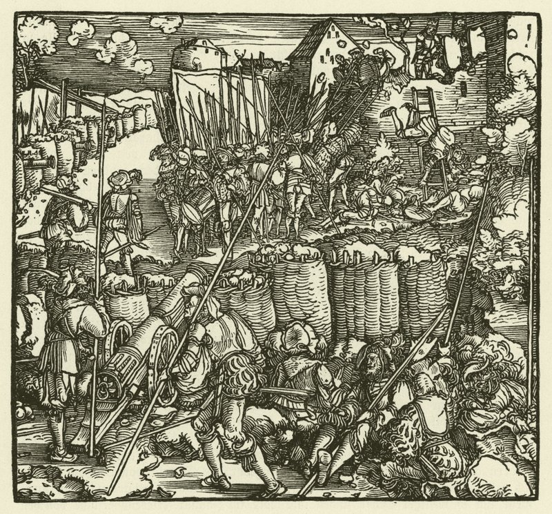 Stormningen av ett slott, 1532 av European School