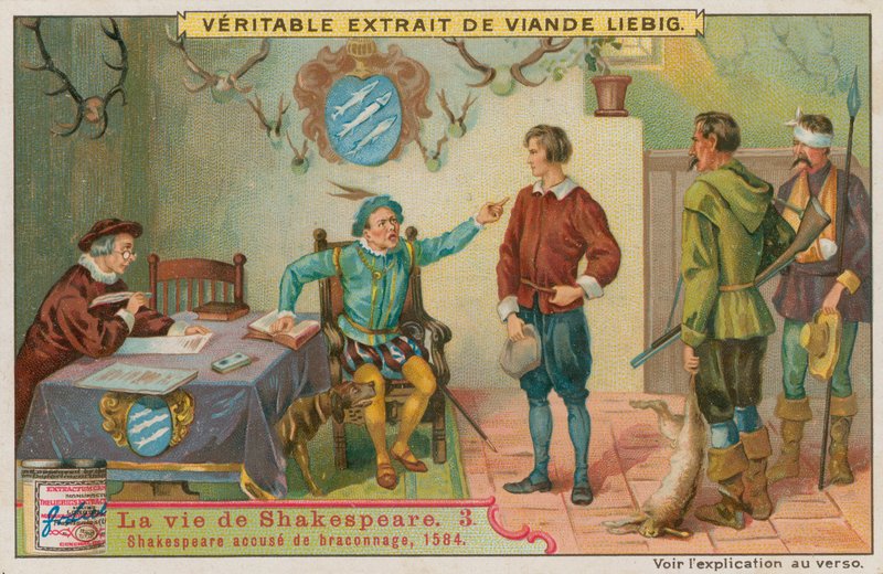 Den unge Shakespeare anklagas för tjuvjakt, 1584 av European School