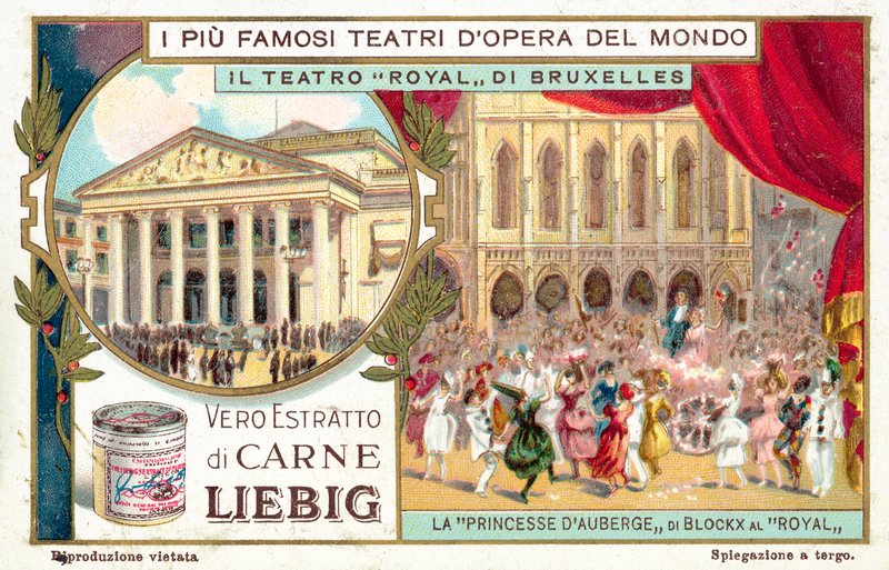 Theatre Royal de la Monnaie, Bryssel (chromolitho) av European School
