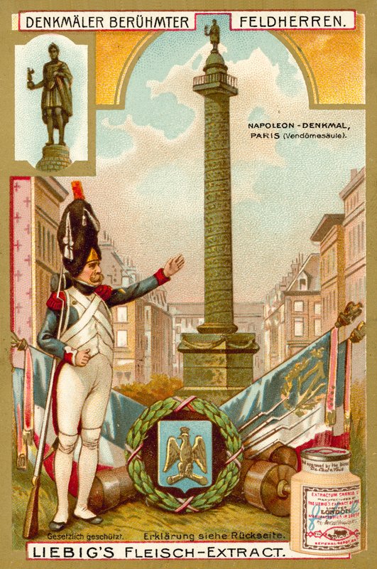 Vendome Column, monument till Napoleon, Paris (chromolitho) av European School