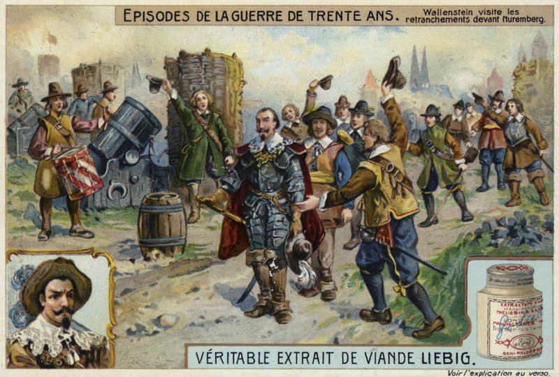 Wallenstein besökte skansarna före Nürnberg, 1632 av European School