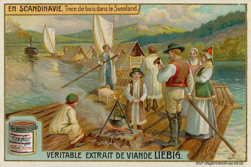Träfärja i Svealand i Sverige av European School