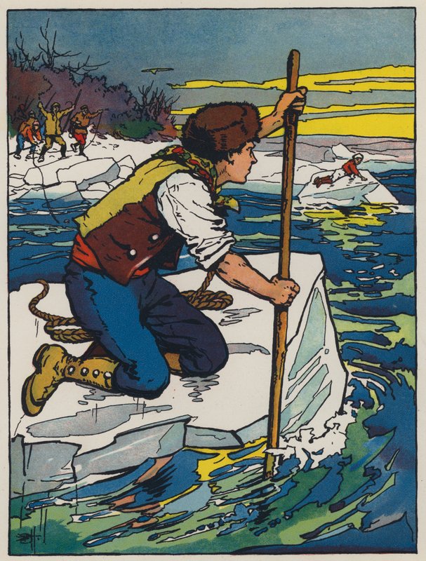 Brytande is (färg litho) av Evelyn Stuart Hardy