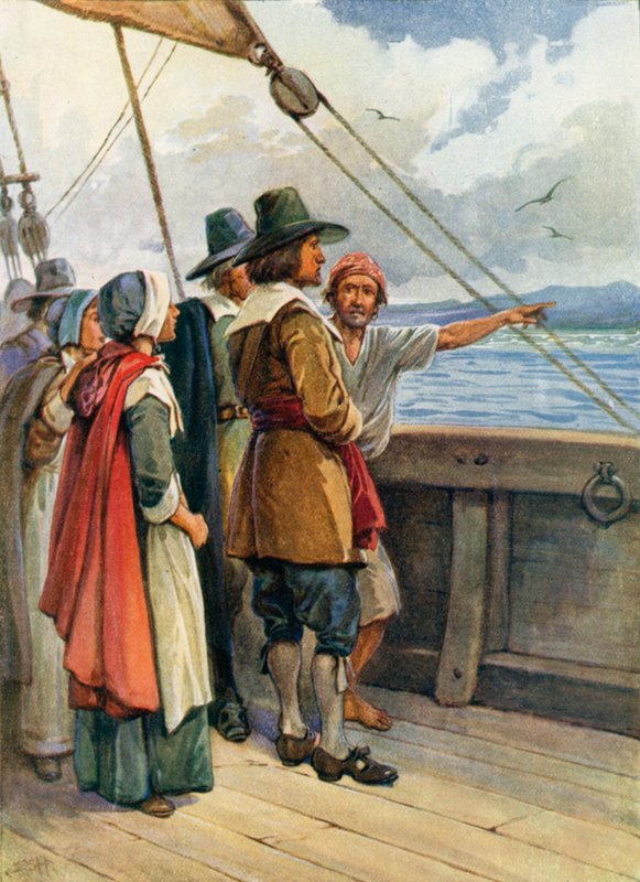 Illustration för de unga pilgrimerna av Evelyn Stuart Hardy