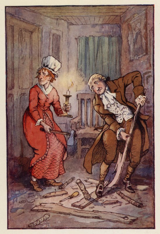 Illustration till En berättelse om två städer av Charles Dickens (färglitografi) av F. M. B. Blaikie