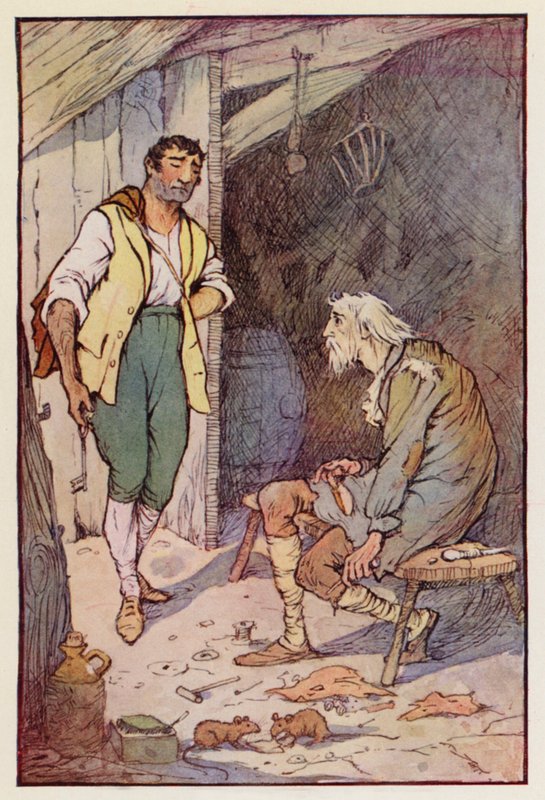 Illustration till En berättelse om två städer av Charles Dickens (färglitografi) av F. M. B. Blaikie